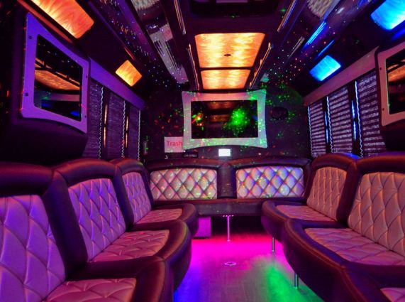 Party Bus Interior look By KNS Transportation